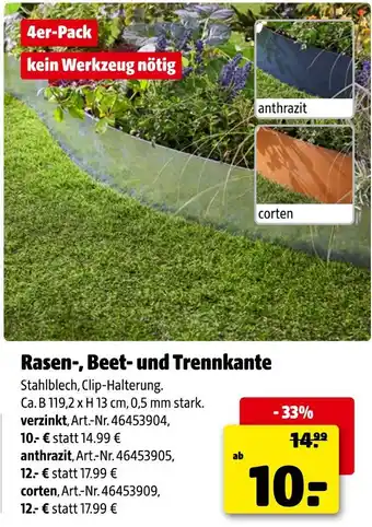 Hagebau Rasen-, beet- und trennkante verzinkt Angebot