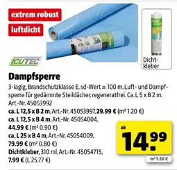 Hagebau Icutec dampfsperre ca. l 12,5 x b 2 m Angebot