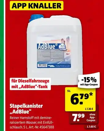 Hagebau Stapelkanister „adblue“ Angebot