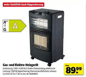 Hagebau Gas- und elektro-heizgerät Angebot