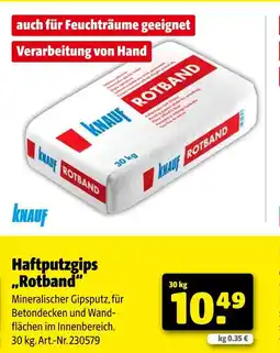 Hagebau Knauf haftputzgips rotband Angebot