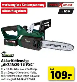 Hagebau Mr. gardener akku-kettensäge aks 18/25-1 li pxc Angebot