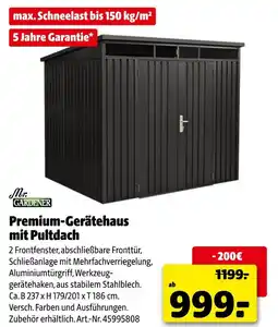 Hagebau Mr. gardener premium-gerätehaus mit pultdach Angebot