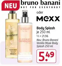 Rossmann Bruno banani vanilla muse body splash Angebot