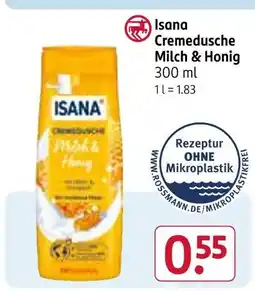 Rossmann Isana cremedusche milch & honig Angebot