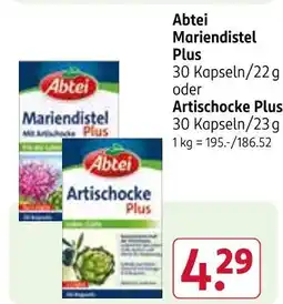 Rossmann Abtei mariendistel plus Angebot