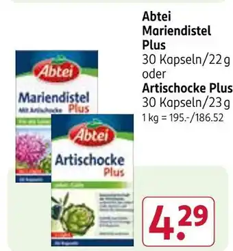 Rossmann Abtei mariendistel plus Angebot