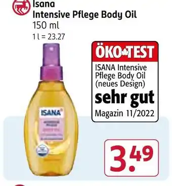 Rossmann Isana intensive pflege body oil Angebot