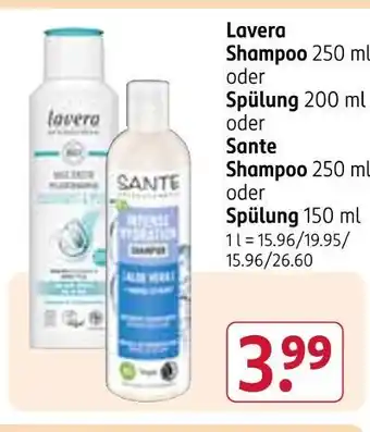 Rossmann Lavera shampoo Angebot
