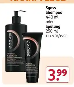 Rossmann Syoss shampoo Angebot