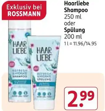 Rossmann Haarliebe shampoo Angebot