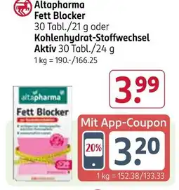 Rossmann Altapharma fett blocker Angebot