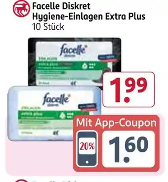 Rossmann Facelle facelle diskret hygiene-einlagen extra plus Angebot