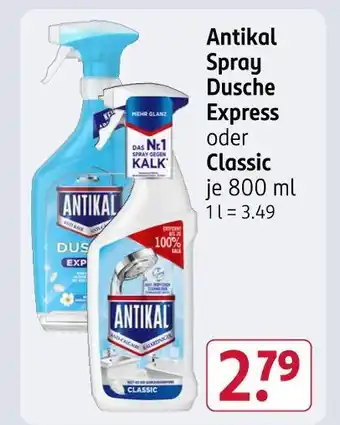 Rossmann Antikal spray dusche express Angebot