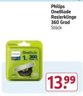 Rossmann Philips oneblade rasierklinge 360 grad Angebot