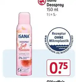 Rossmann Isana deospray soft blossom Angebot
