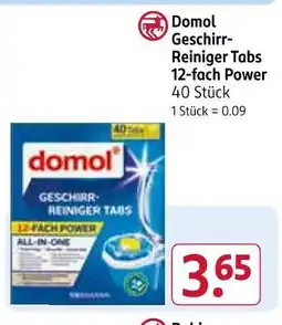 Rossmann Domol geschirr-reiniger tabs 12-fach power Angebot