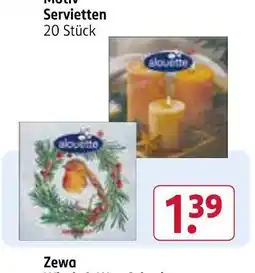 Rossmann Alouette motive servietten Angebot