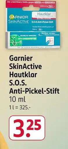 Rossmann Garnier skinactive hautklar s.o.s. anti-pickel-stift Angebot