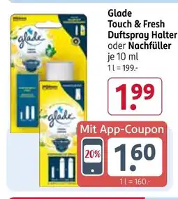 Rossmann Glade touch & fresh duftspray halter Angebot