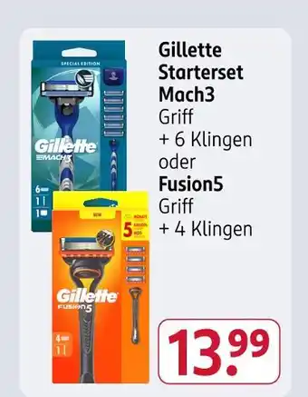 Rossmann Gillette starterset mach3 Angebot