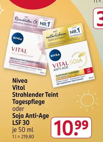 Rossmann Nivea vital strahlender teint tagespflege Angebot