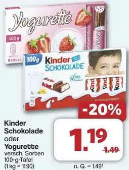 Famila Nord West Kinder Schokolade oder Yogurette Angebot