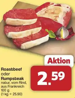 Famila Nord West Roastbeef oder Rumpsteak Angebot