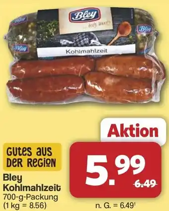 Famila Nord West Bley Kohlmahlzeit Angebot
