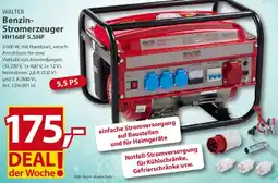 Sonderpreis Baumarkt WALTER Benzin- Stromerzeuger HH168F 5.5HP Angebot