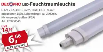 Sonderpreis Baumarkt DECOPRO LED-Feuchtraumleuchte Angebot