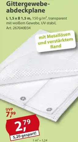 Sonderpreis Baumarkt Gittergewebe- abdeckplane Angebot