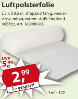 Sonderpreis Baumarkt Luftpolsterfolie Angebot