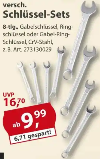 Sonderpreis Baumarkt versch. Schlüssel-Sets Angebot