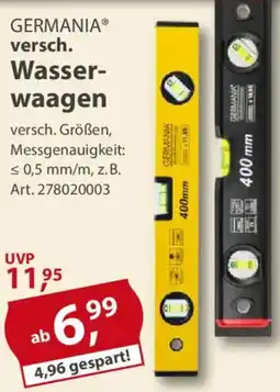 Sonderpreis Baumarkt GERMANIA versch. Wasserwaagen Angebot