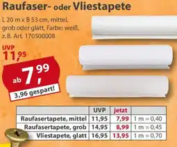 Sonderpreis Baumarkt Raufaser- oder Vliestapete Angebot