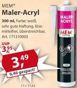 Sonderpreis Baumarkt MEM Maler-Acryl Angebot
