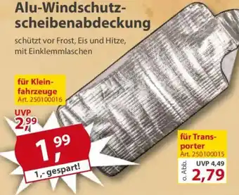 Sonderpreis Baumarkt Alu-Windschutzscheibenabdeckung Angebot