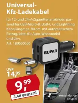 Sonderpreis Baumarkt Universal- Kfz-Ladekabel Angebot
