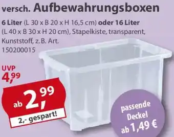 Sonderpreis Baumarkt versch. Aufbewahrungsboxen Angebot