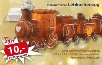 Sonderpreis Baumarkt beleuchteter Lebkuchenzug Angebot