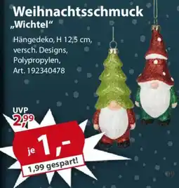 Sonderpreis Baumarkt Weihnachtsschmuck „Wichtel" Angebot