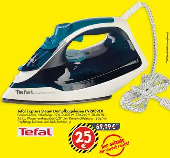 TEDi Tefal Express Steam Dampfbügeleisen FV2839E0 Angebot