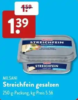 Aldi Süd MILSANI Streichfein gesalzen Angebot