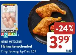 Aldi Süd MEINE METZGEREI Hähnchenschenkel Angebot