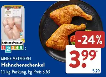 Aldi Süd MEINE METZGEREI Hähnchenschenkel Angebot