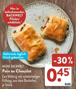 Aldi Süd MEINE BACKWELT Pain au Chocolat Angebot