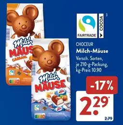 Aldi Süd CHOCEUR Milch-Mäuse Angebot