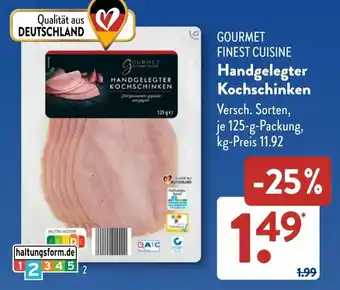 Aldi Süd GOURMET FINEST CUISINE Handgelegter Kochschinken Angebot