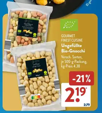 Aldi Süd GOURMET FINEST CUISINE Ungefüllte Bio-Gnocchi Angebot